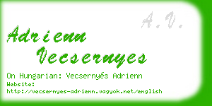 adrienn vecsernyes business card